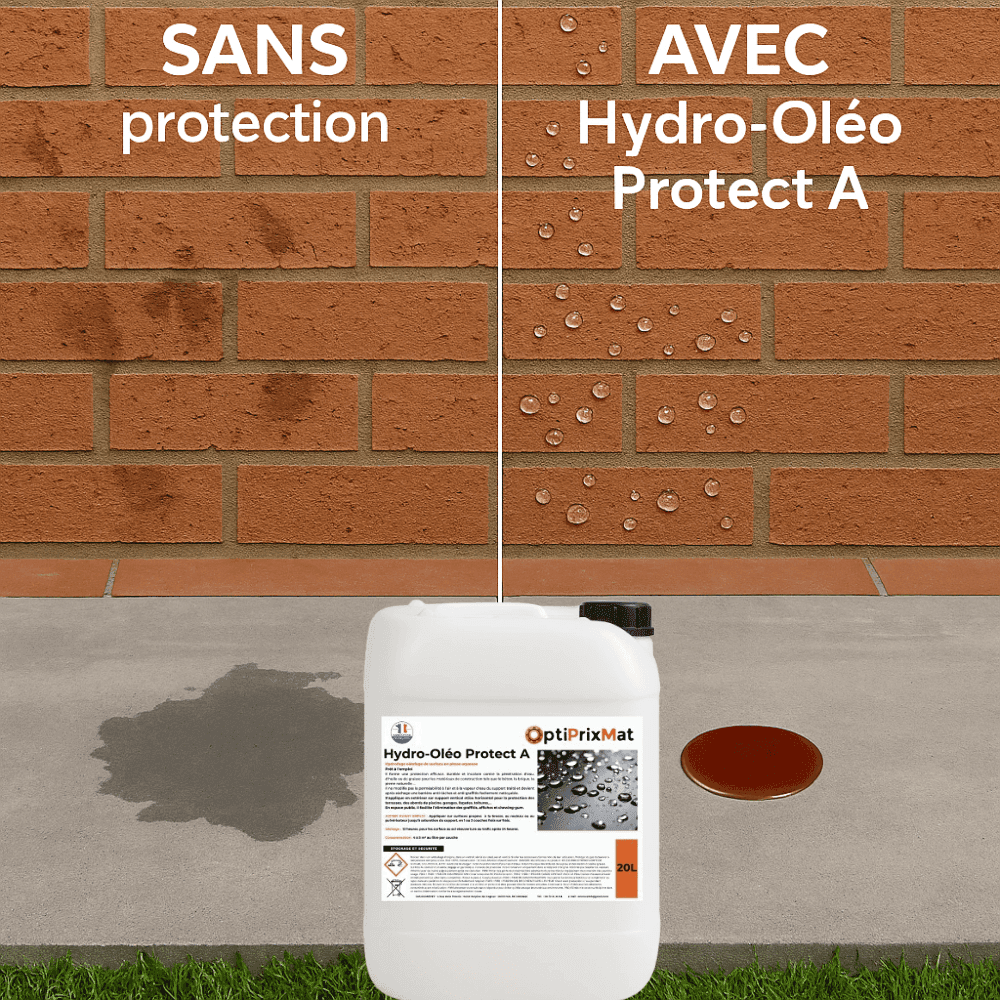 Hydro-Oléo Protect A – 20 Litres – Hydrofuge Oléofuge de surface en phase aqueuse
