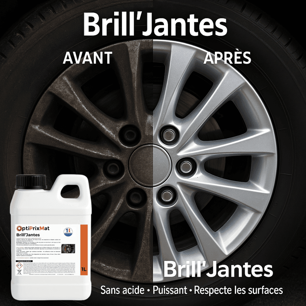BRILL’JANTES – Nettoyant Jantes Professionnel Sans Acide – 1L