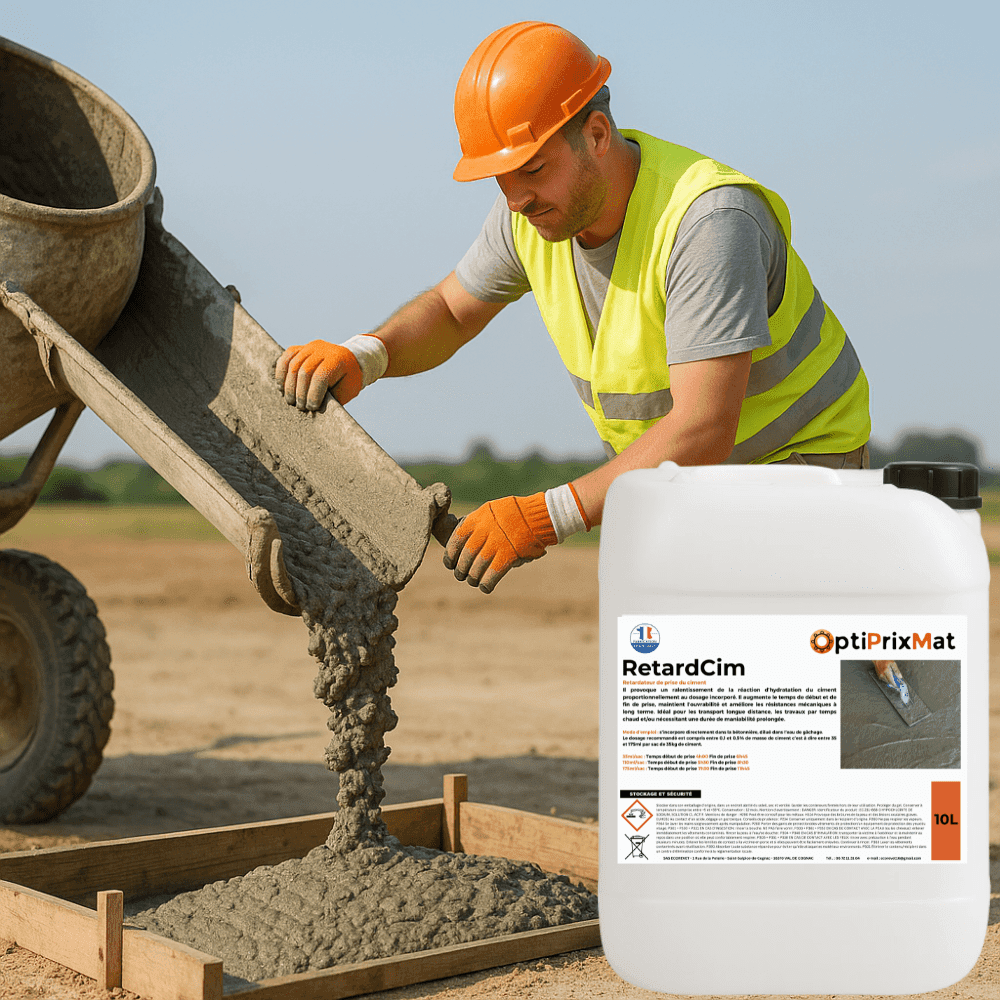 RetardCim – Retardateur Prise Ciment Professionnel (Bidon 10L)