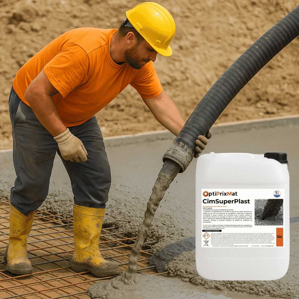 CimSuperPlast – Superplastifiant Béton Haut Réducteur d’Eau – (Bidon de 10 Litres)