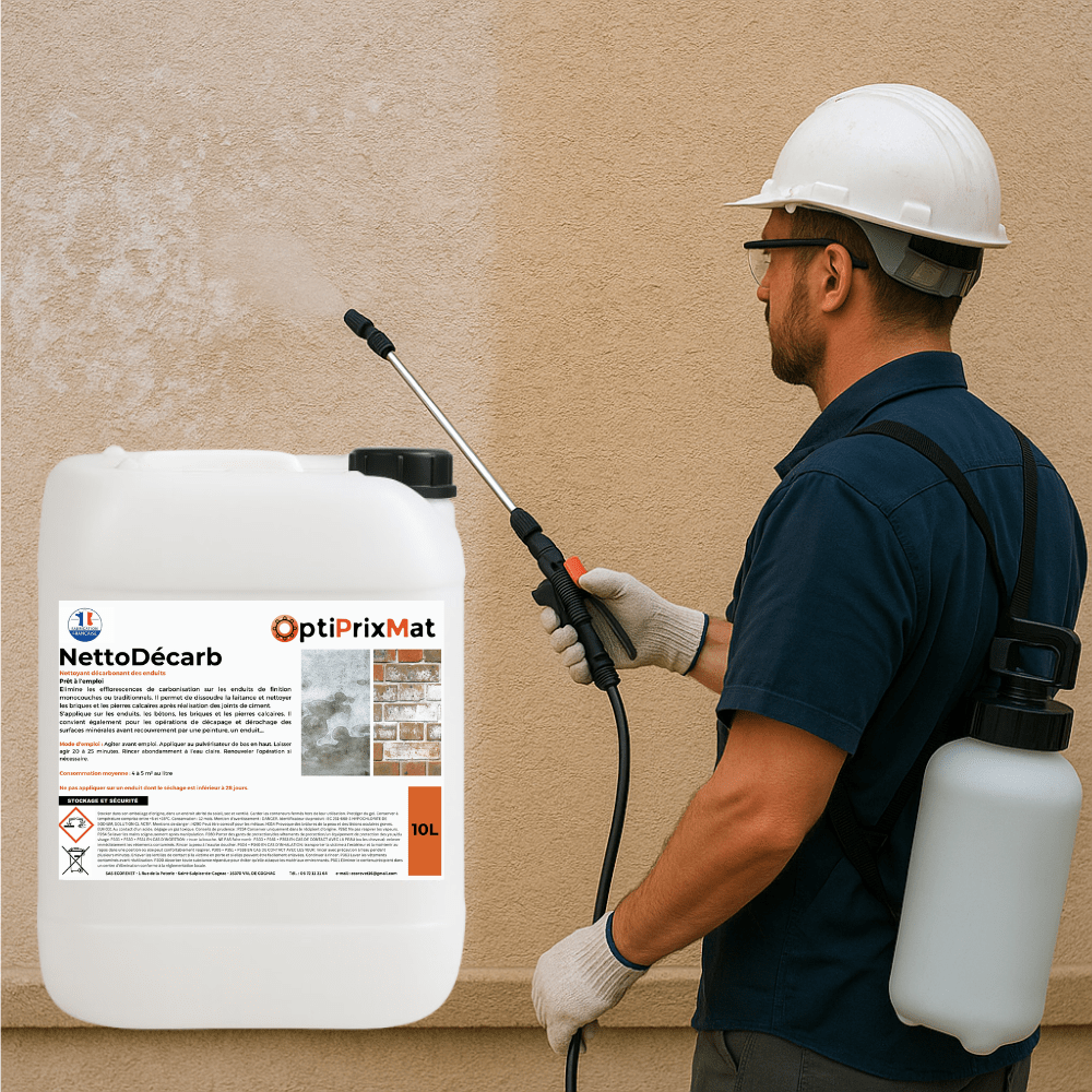 NettoDécarb – Nettoyant Décarbonatant Enduit Façade – 10 Litres