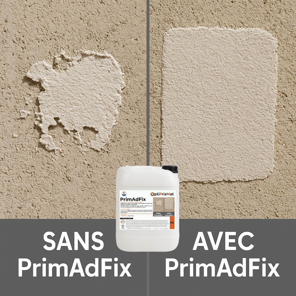 PrimAdFix – Fixateur et Primaire d’Adhérence Mortier et Enduits (Bidon 20L)
