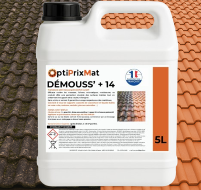 Démoussant toiture professionnel – DEMOUSS+14 – 5L concentré