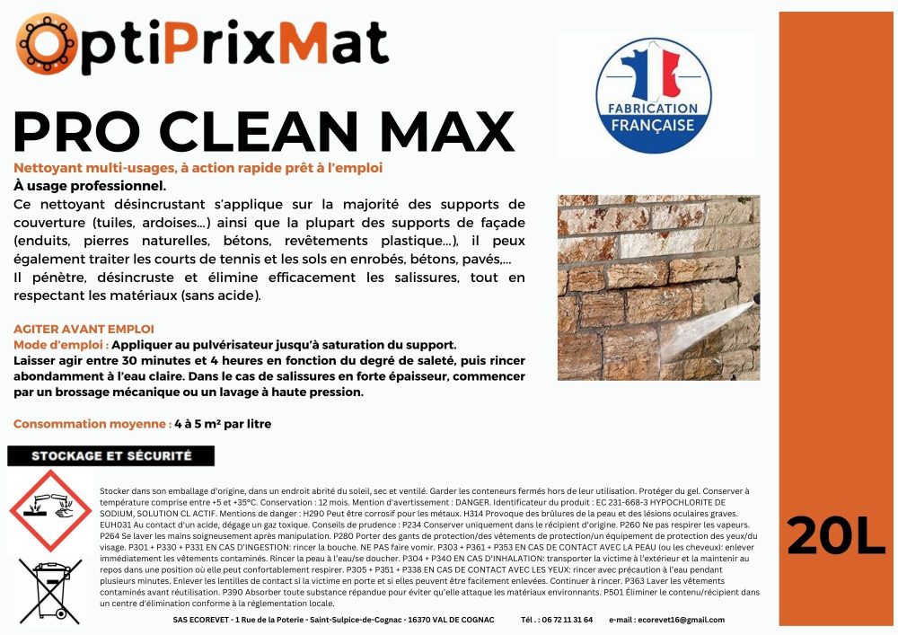 Nettoyant façade terrasse PRO CLEAN MAX