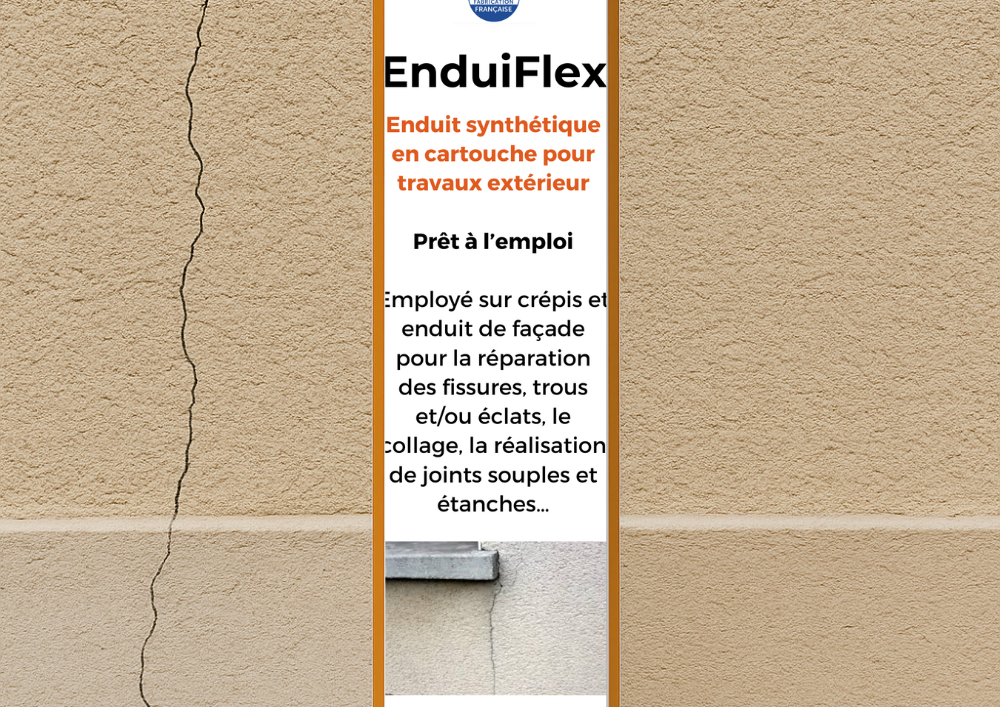 ENDUITFLEX – Enduit Synthétique Acrylique Extérieur en Cartouche Souple, esthétique et durable – 310 ml – Image 4
