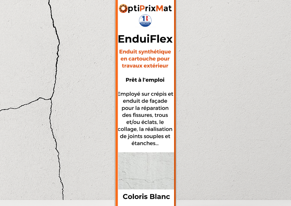 ENDUITFLEX – Enduit Synthétique Acrylique Extérieur en Cartouche Souple, esthétique et durable – 310 ml – Image 2