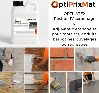 OPTILATEX – Résine d’Accrochage et d’Étanchéité – Bidon 2 Litres